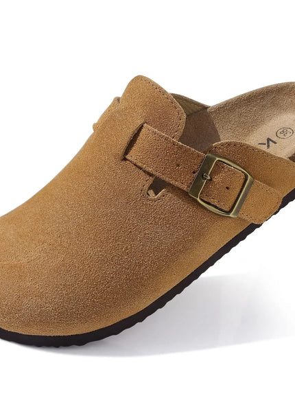 KissICON BN / 37 / China Mainland Kidmi Suede Cork Clogs Comfy Leather Slipon Beach Sandals