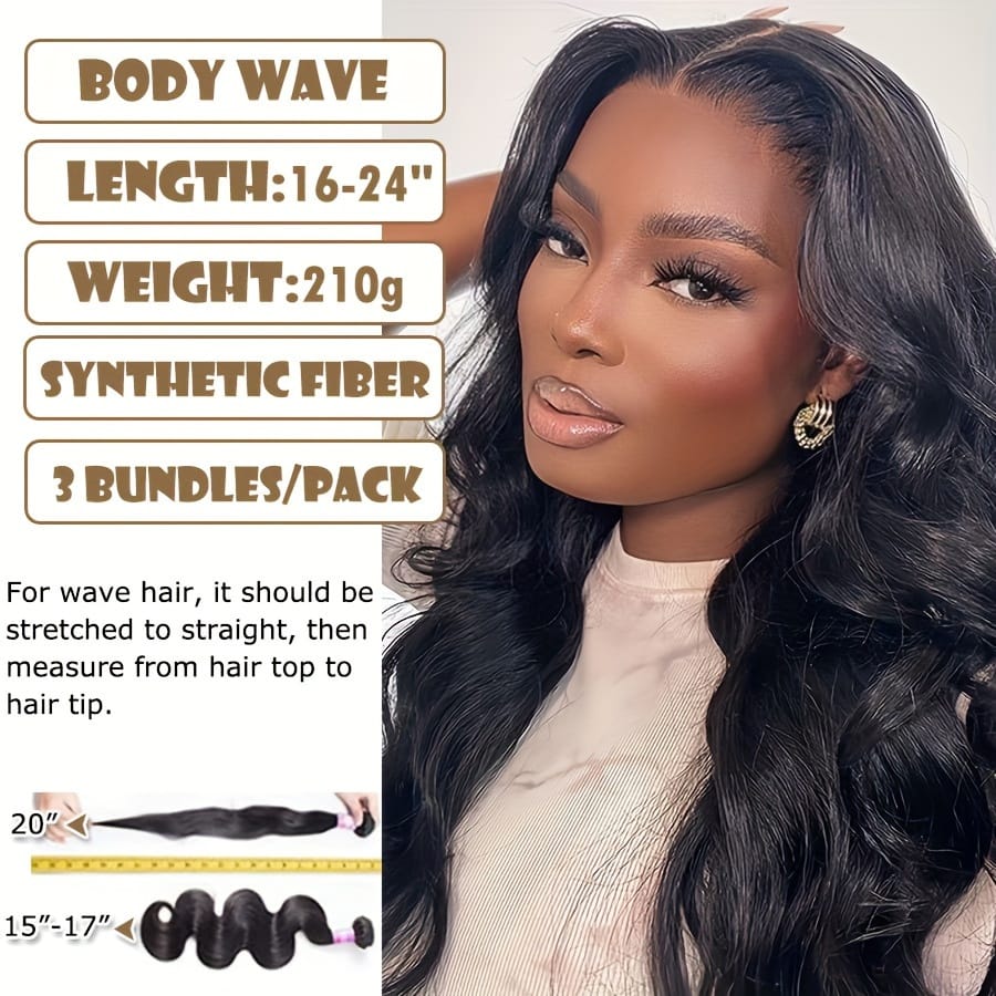 KissICON 💋 Body Wave 3 Bundles Black 20 22