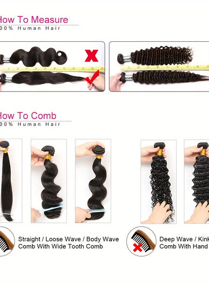 KissICON Body Wave Bundles Human Hair Brazilian Virgin