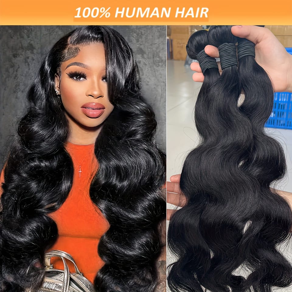 KissICON Body Wave Bundles Human Hair Brazilian Virgin