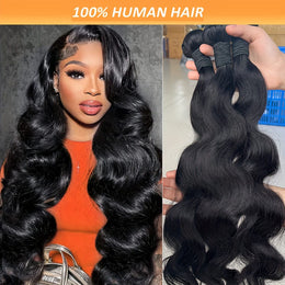 KissICON Body Wave Bundles Human Hair Brazilian Virgin