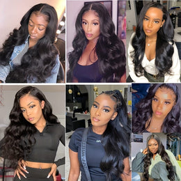 KissICON Body Wave Clip In Hair Extensions 18 Inch