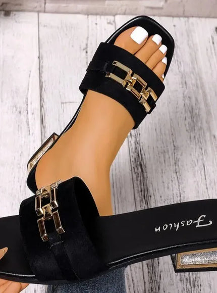KissICON Mules Bohemian Chic Kitten Heel Mules for Women