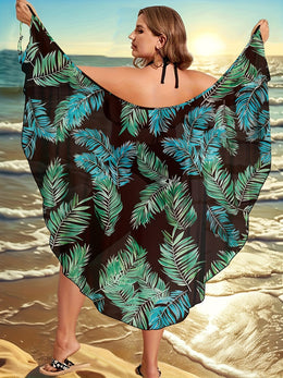 KissICON Bohemian Tropical Beach Coverup – Quickdry Vacation Wrap
