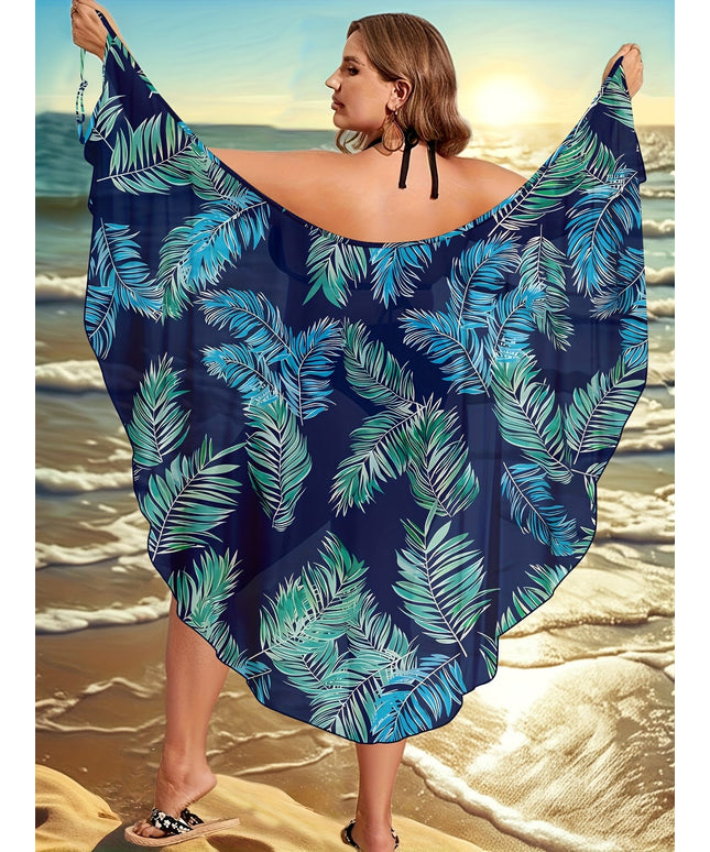 KissICON Bohemian Tropical Beach Coverup – Quickdry Vacation Wrap