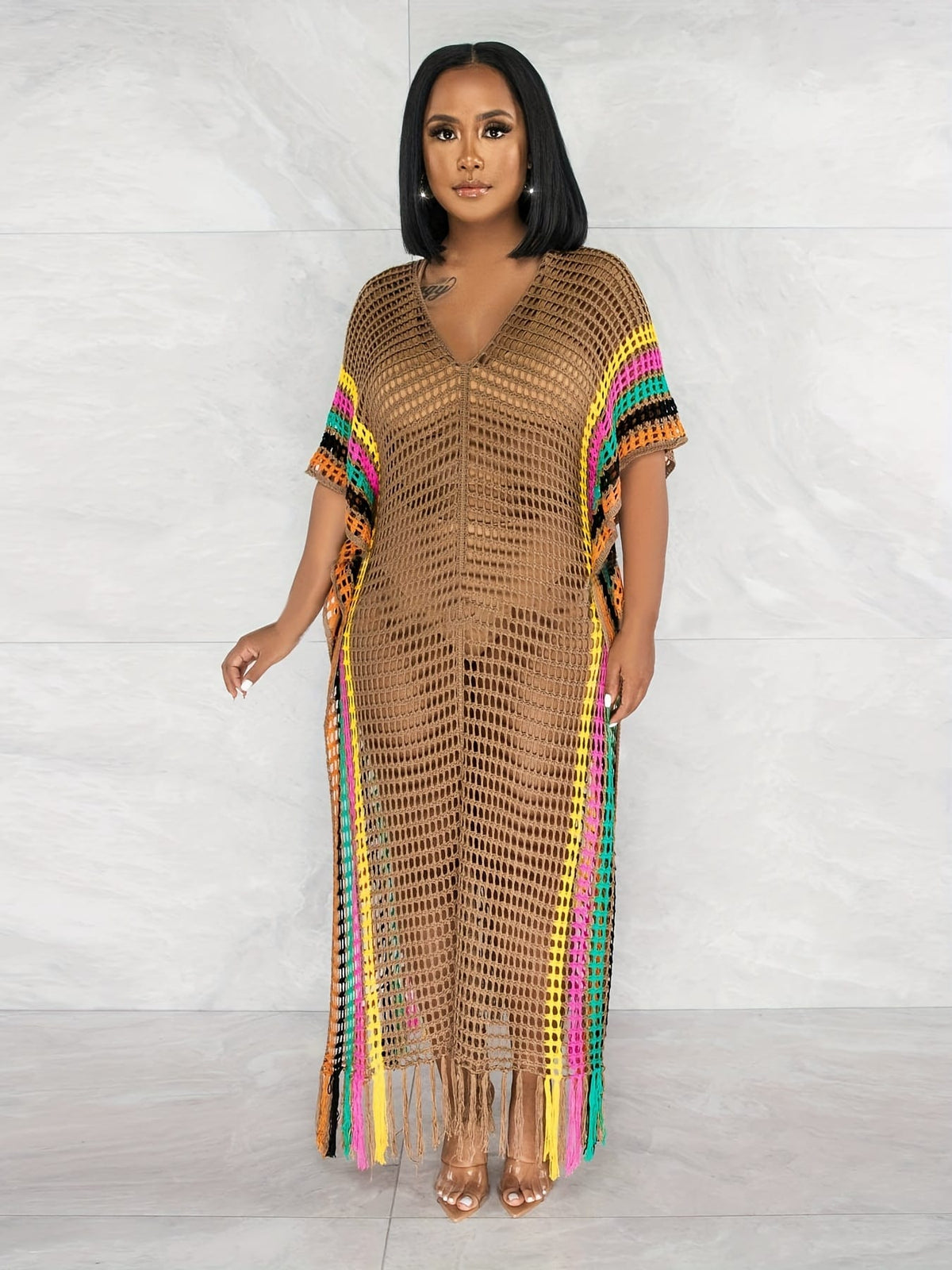 KissICON Boho Chic Curve Maxi Dress – Beach Vacation