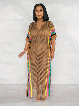 KissICON Boho Chic Curve Maxi Dress – Beach Vacation