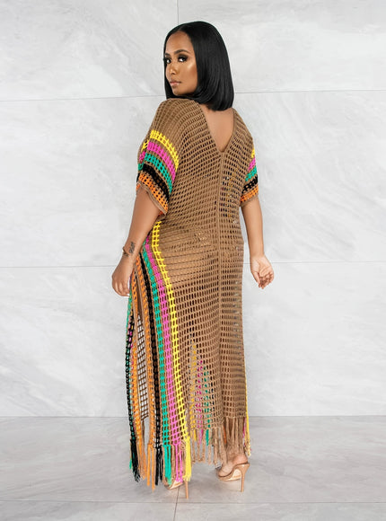 KissICON Boho Chic Curve Maxi Dress – Beach Vacation