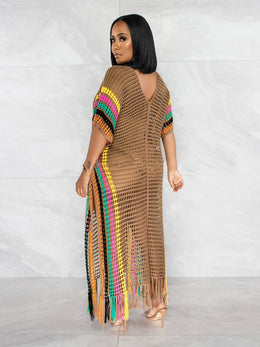 KissICON Boho Chic Curve Maxi Dress – Beach Vacation