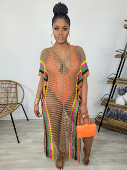 KissICON Boho Chic Curve Maxi Dress – Beach Vacation