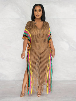KissICON Boho Chic Curve Maxi Dress – Beach Vacation