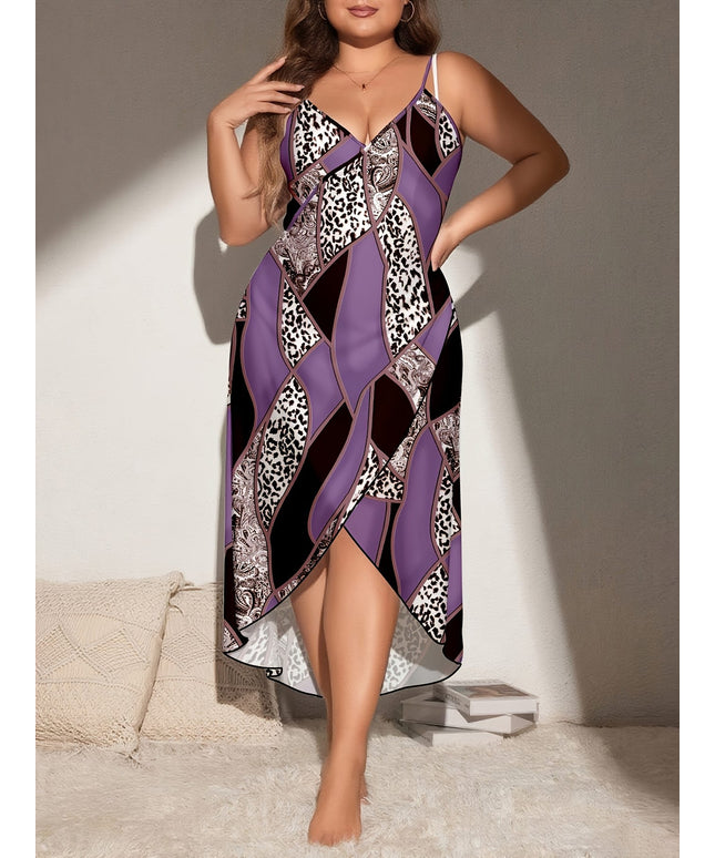 KissICON Boho Leopard Houndstooth Maxi Coverup