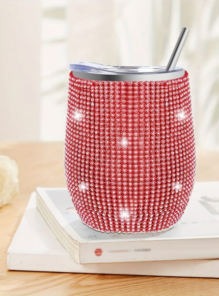 jkthpu-45 Bold Red / 300ml UShaped Stainless Steel Egg Shell Cup 12oz Reusable