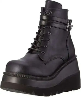 KissICON Botas Women Motorcycle Winter Buckle Ankel Boots Women