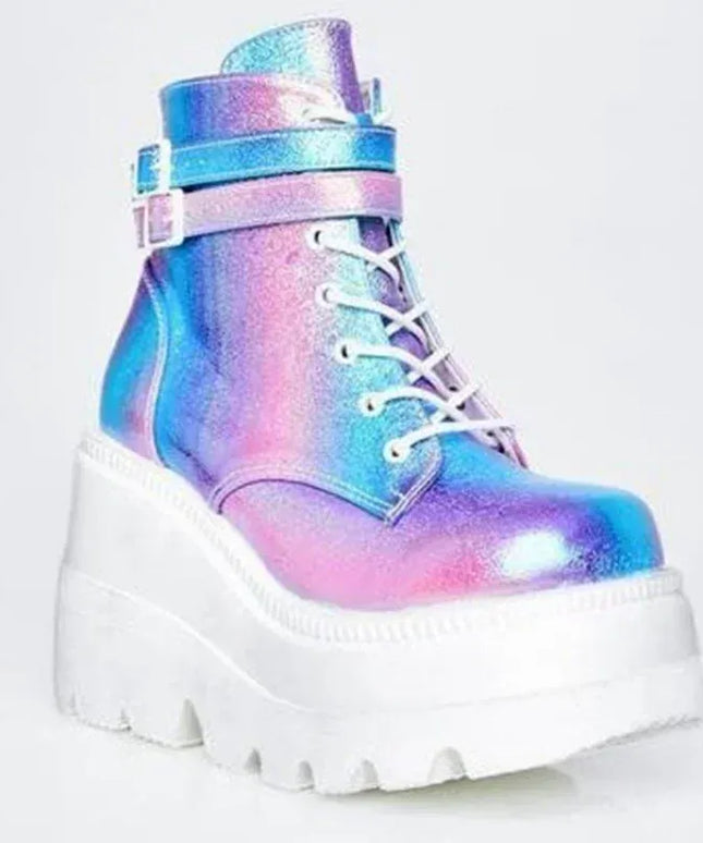 KissICON Botas Women Motorcycle Winter Buckle Ankel Boots Women