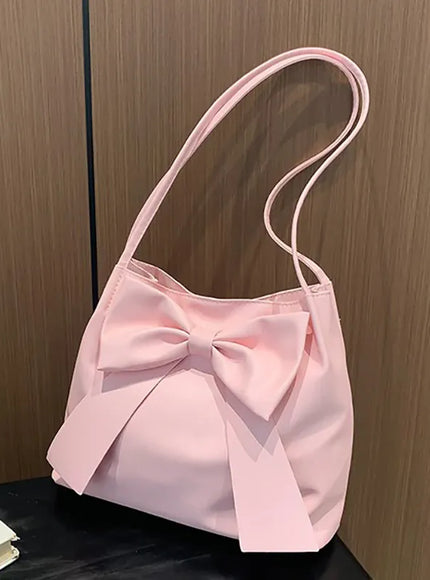 KissICON Bow Handlebags Shoulder Bags Leisure Armpit Shopping