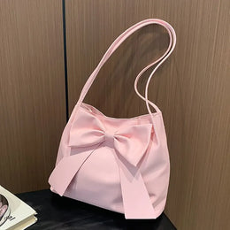 KissICON Bow Handlebags Shoulder Bags Leisure Armpit Shopping