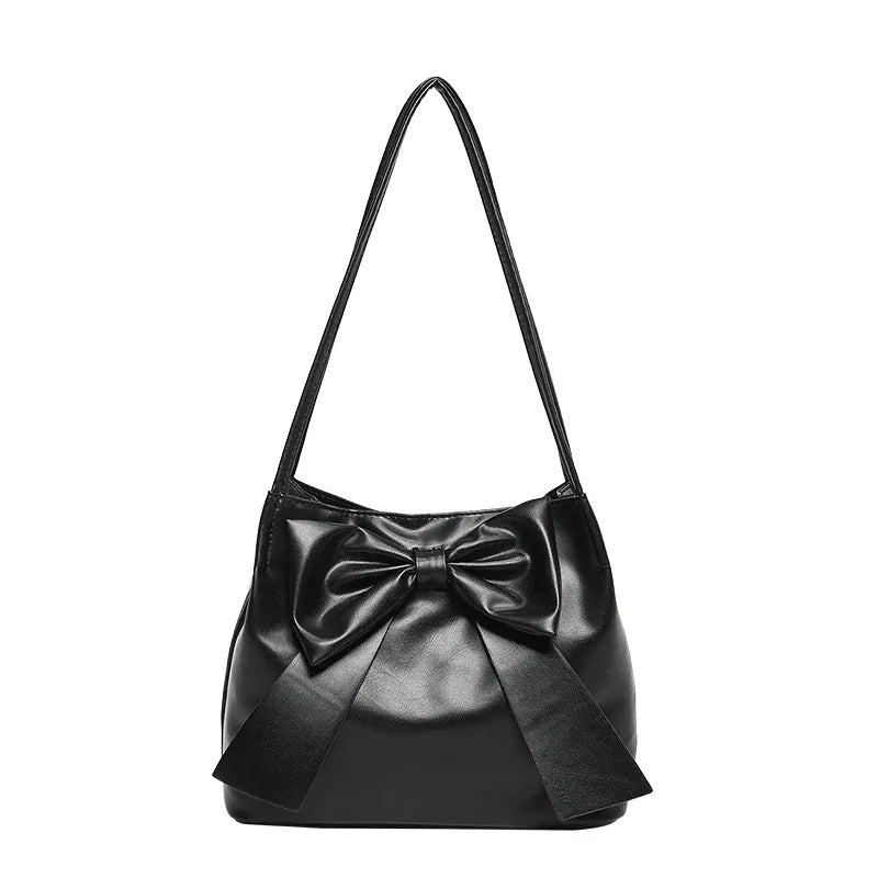 KissICON Bow Handlebags Shoulder Bags Leisure Armpit Shopping