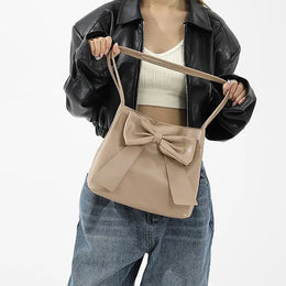 KissICON Bow Handlebags Shoulder Bags Leisure Armpit Shopping