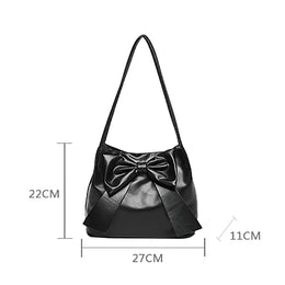 KissICON Bow Handlebags Shoulder Bags Leisure Armpit Shopping