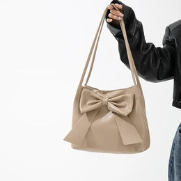 KissICON Bow Handlebags Shoulder Bags Leisure Armpit Shopping
