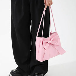 KissICON Bow Handlebags Shoulder Bags Leisure Armpit Shopping