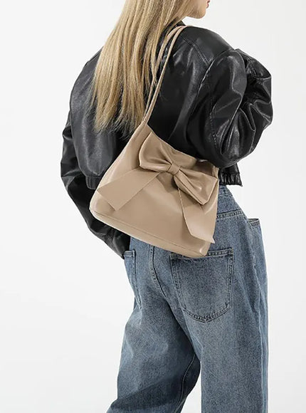 KissICON Bow Handlebags Shoulder Bags Leisure Armpit Shopping