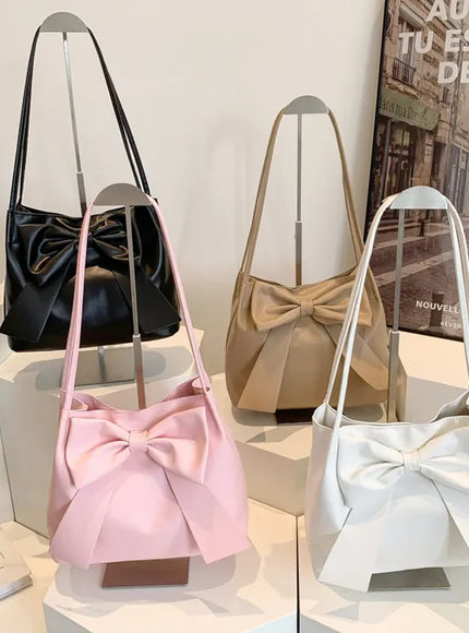 KissICON Bow Handlebags Shoulder Bags Leisure Armpit Shopping