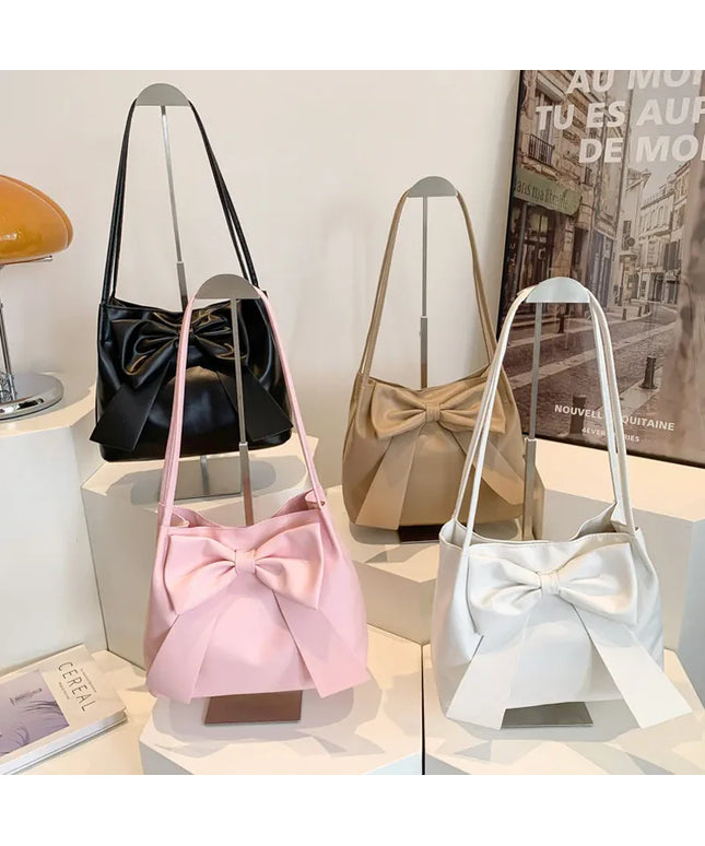 KissICON Bow Handlebags Shoulder Bags Leisure Armpit Shopping