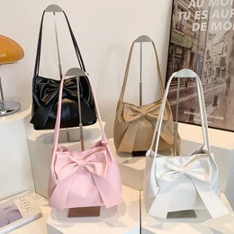 KissICON Bow Handlebags Shoulder Bags Leisure Armpit Shopping