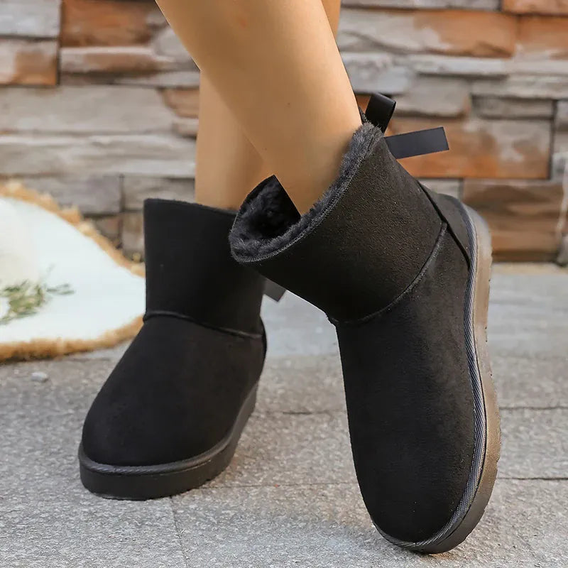 KissICON Bowtie Decor Comfort Non Slip Snow Boots Thick
