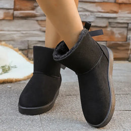 KissICON Bowtie Decor Comfort Non Slip Snow Boots Thick