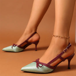 KissICON Bowtie Decor High Heels Sandals for Women Fashion