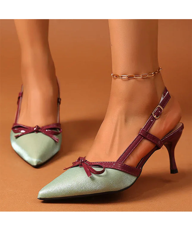 KissICON Bowtie Decor High Heels Sandals for Women Fashion