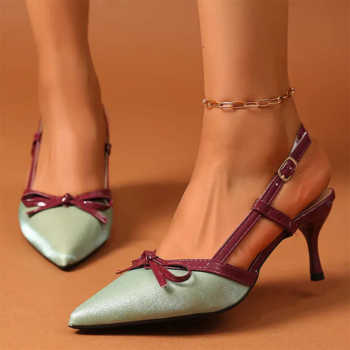 Bowtie Decor High Heels Sandals for Women Fashion