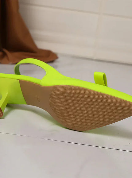 KissICON Bowtie Decor Light Green High Heels Sandals for
