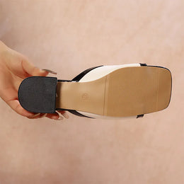 KissICON Bowtie Decor Low Heels Sandals for Women Summer