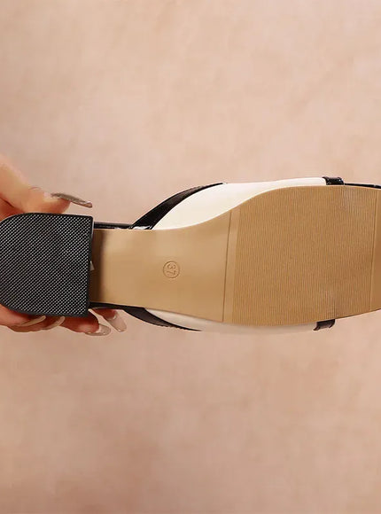 KissICON Bowtie Decor Low Heels Sandals for Women Summer