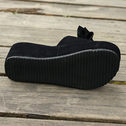 KissICON Bowtie Decor Wedges Sandals for Women Summer Thick