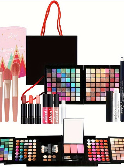 KissICON BOX006A Popfeel 177color Eye Lip Blush Brush Gift Set