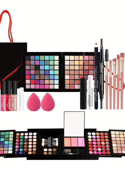 KissICON BOX006A Popfeel 177color Eye Lip Blush Brush Gift Set