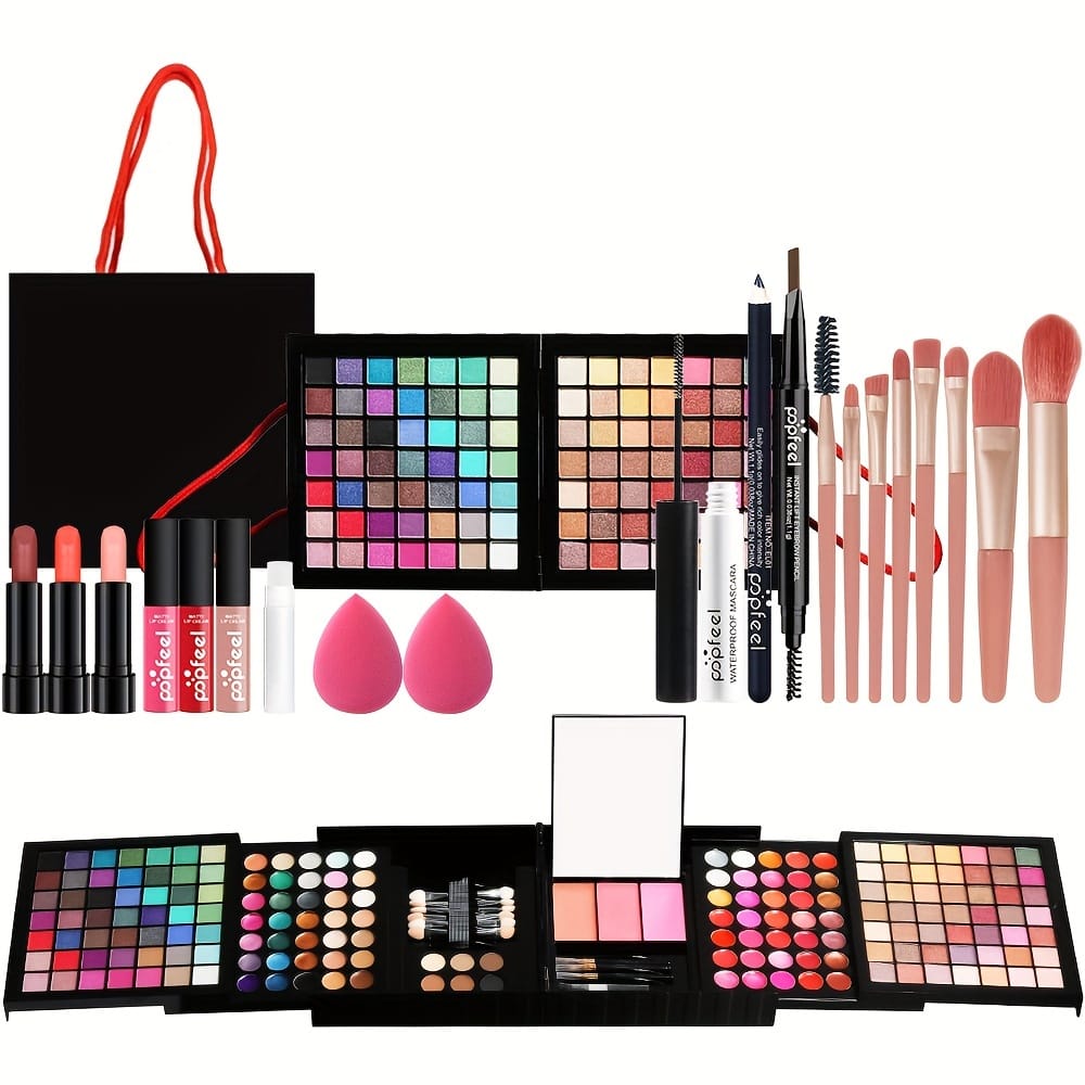 KissICON BOX006A Popfeel 177color Eye Lip Blush Brush Gift Set