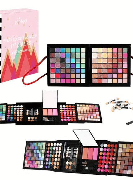 KissICON BOX006A Popfeel 177color Eye Lip Blush Brush Gift Set