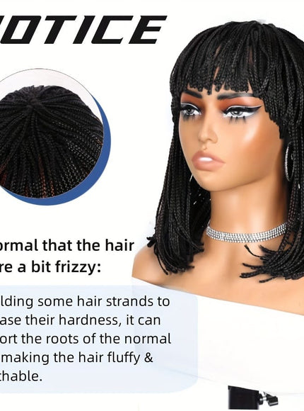 KissICON Braid Wig Short Box – Braids Bangs Synthetic