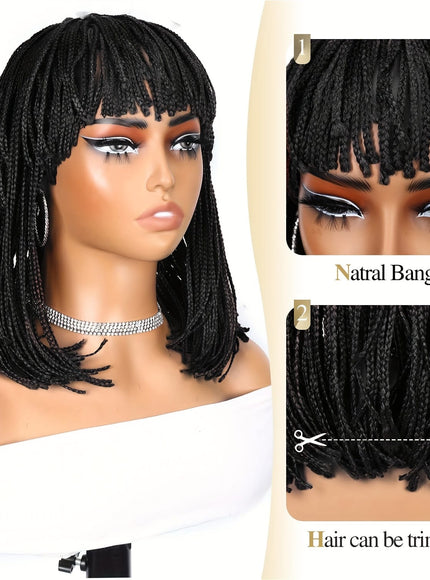 KissICON Braid Wig Short Box – Braids Bangs Synthetic