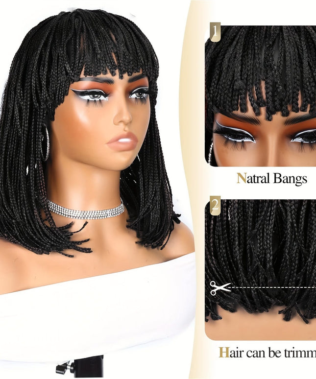 KissICON Braid Wig Short Box – Braids Bangs Synthetic