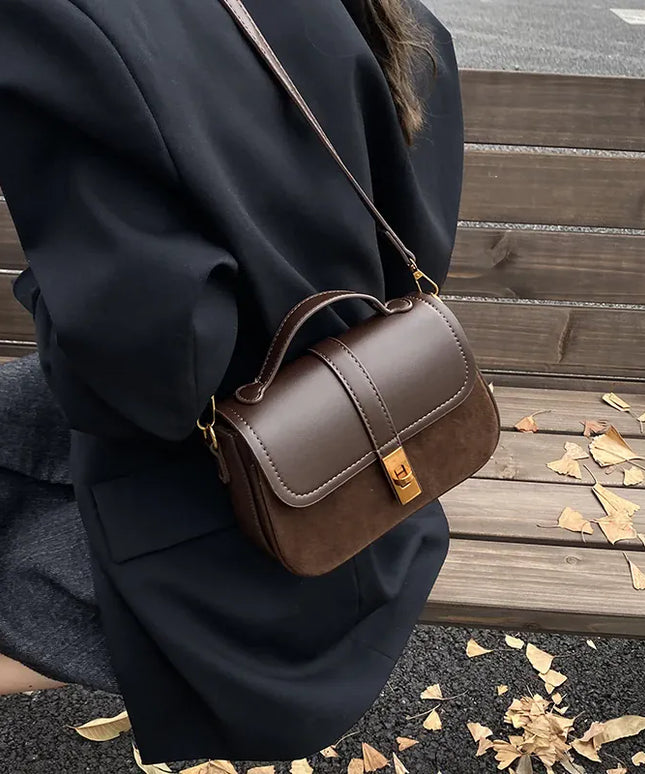 Dropshipman Branded Mini Square Flap Cross Body Bags For Women 2025 Latest Luxury Designer Purses And Handbags PU Suede Shoulder Saddle Bag
