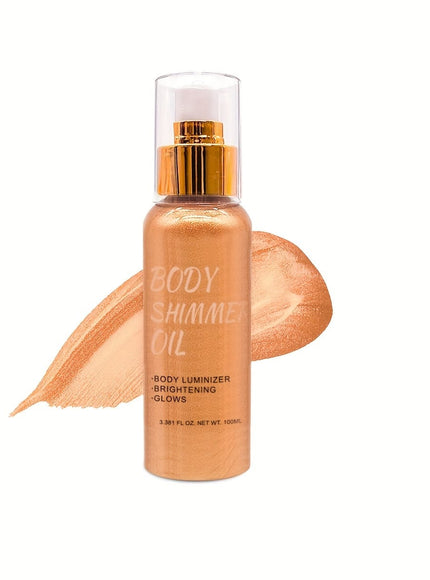 KissICON Brass Golden 💋 Cocoa Butter & Coconut Shimmer Oil -