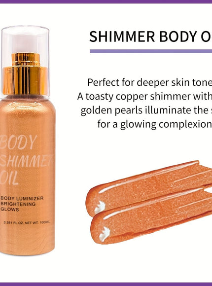 KissICON Brass Golden 💋 Cocoa Butter & Coconut Shimmer Oil -