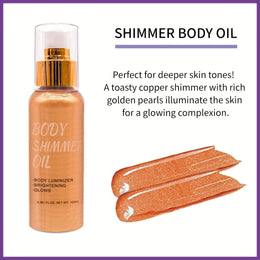 KissICON Brass Golden 💋 Cocoa Butter & Coconut Shimmer Oil -